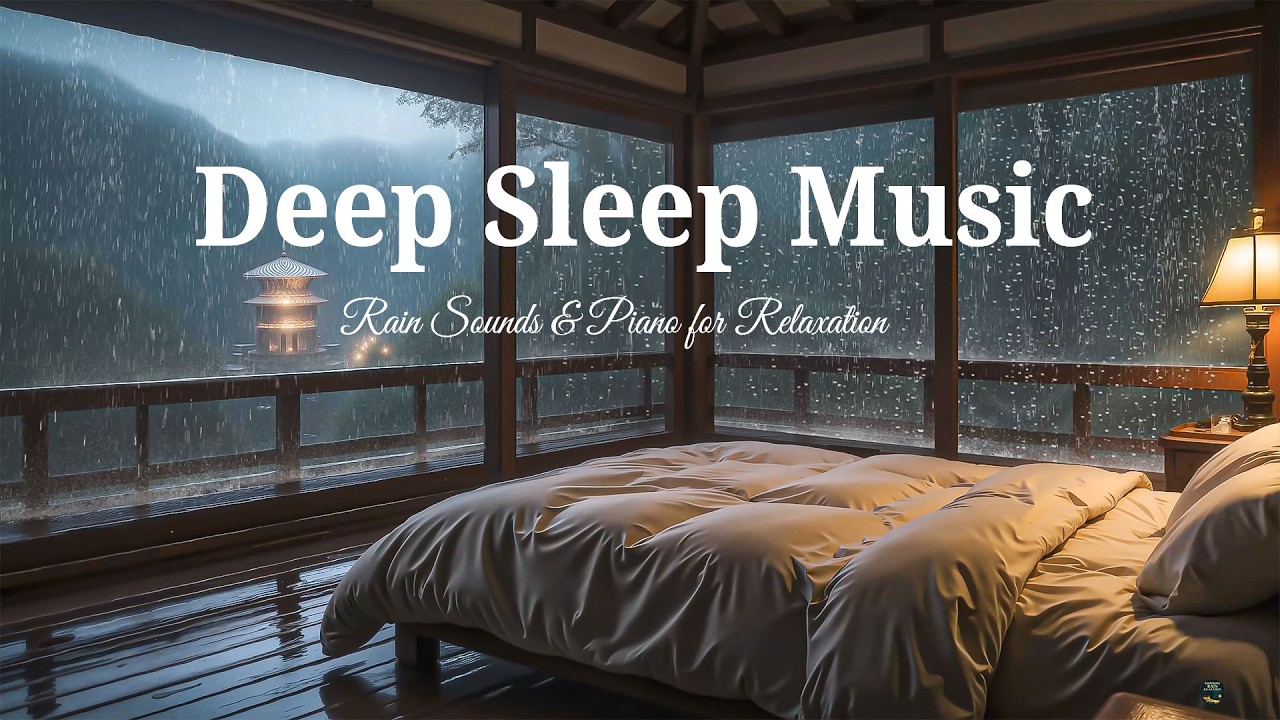 Rain Sounds & Relaxing Piano Music 🌙 Deep Sleep Music for Stress & Anxiety Relief