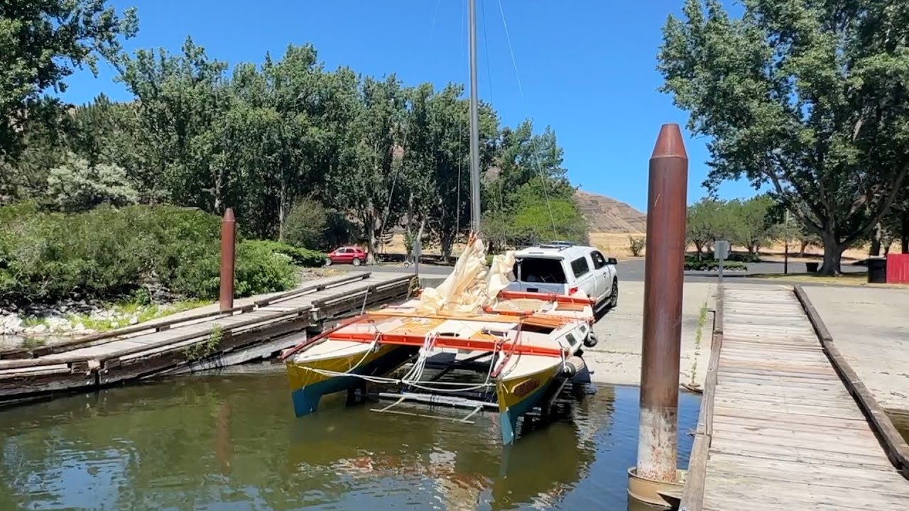 Launching My Wharram Tiki 21 Catamaran for the First Time - SV Primitiva EP. 8