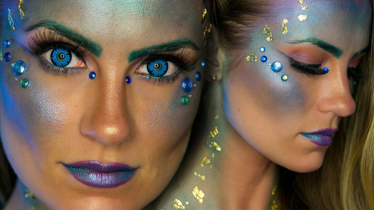 Glam Mermaid Halloween Makeup Tutorial | Angela Lanter