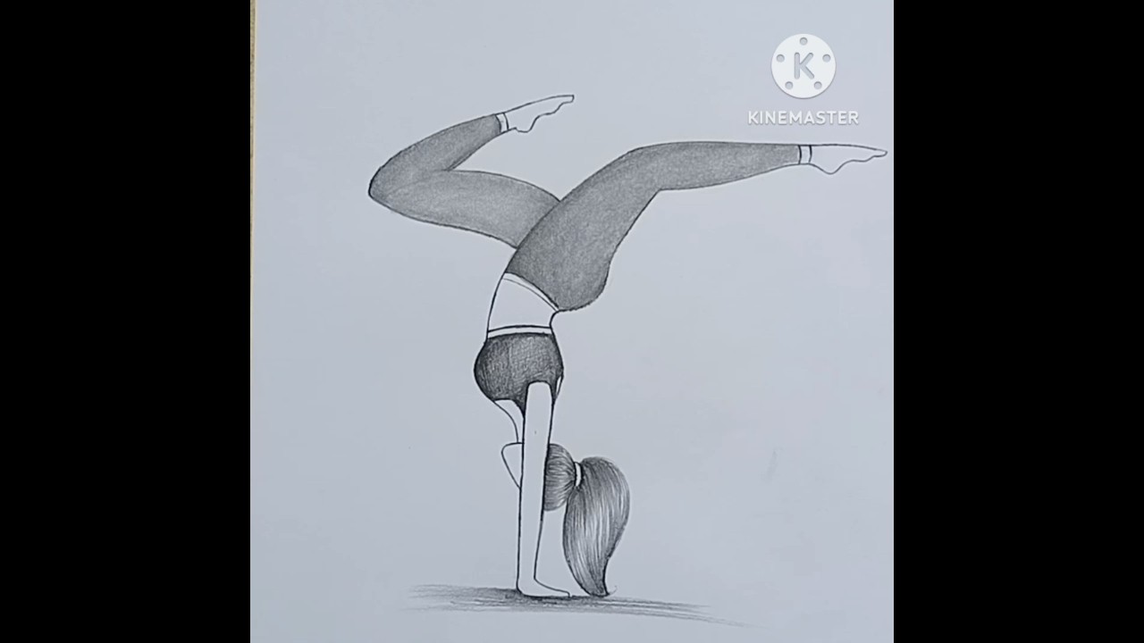 How to draw yoga poses drawing #shorts #girldrawing #yoga #yogapose #pencildrawing #art #sketch
