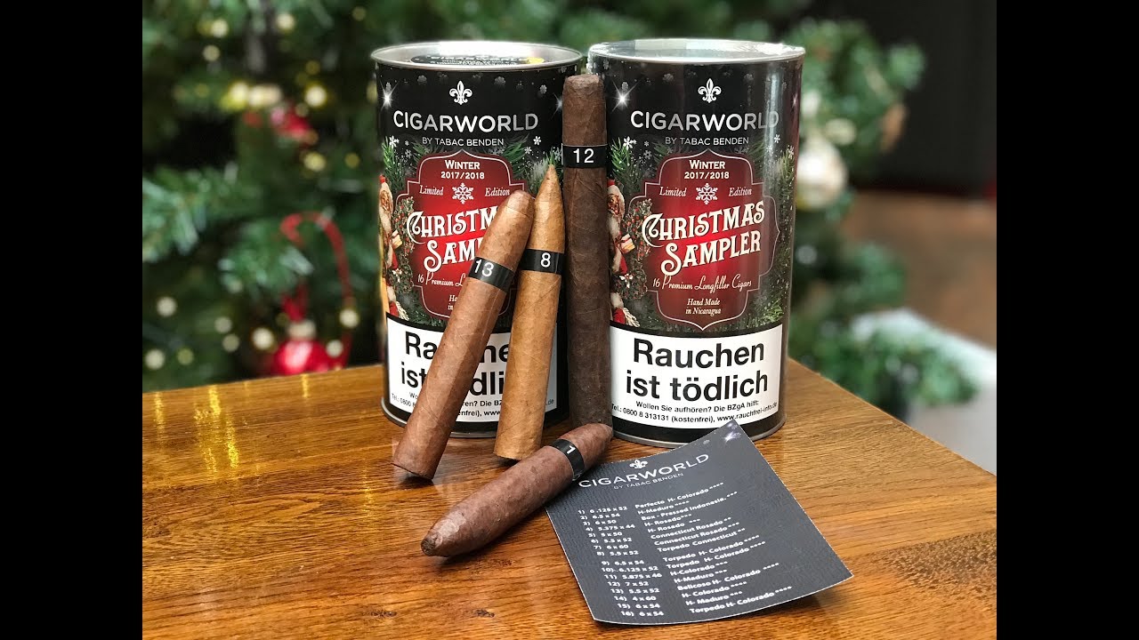 Factory Overrun Nicaragua Christmas Sampler 2017 Dose mit 16 Zigarren