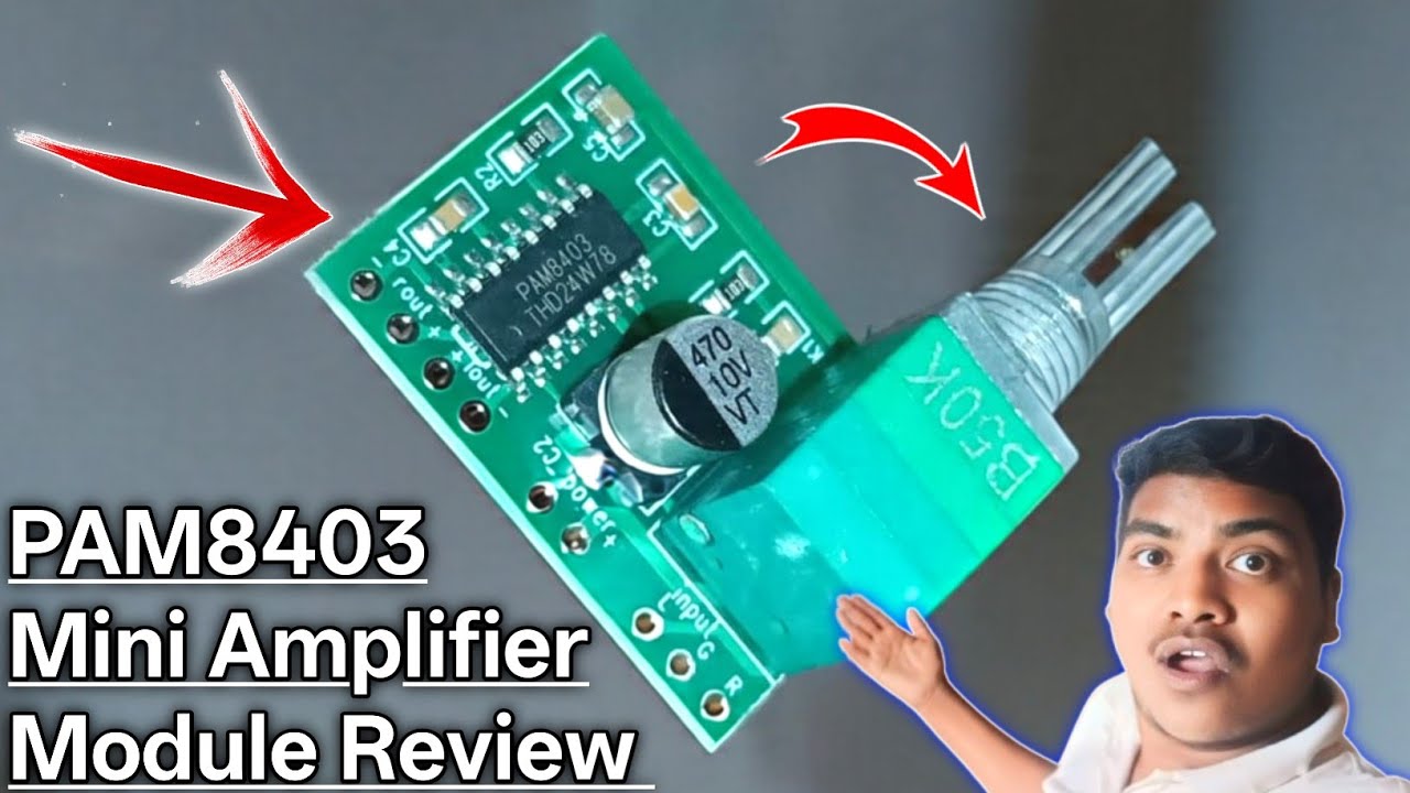 PAM8403 Amplifier Module With Volume Control | Full Wiring & Sound Testing | Pam8403 Class-D Module