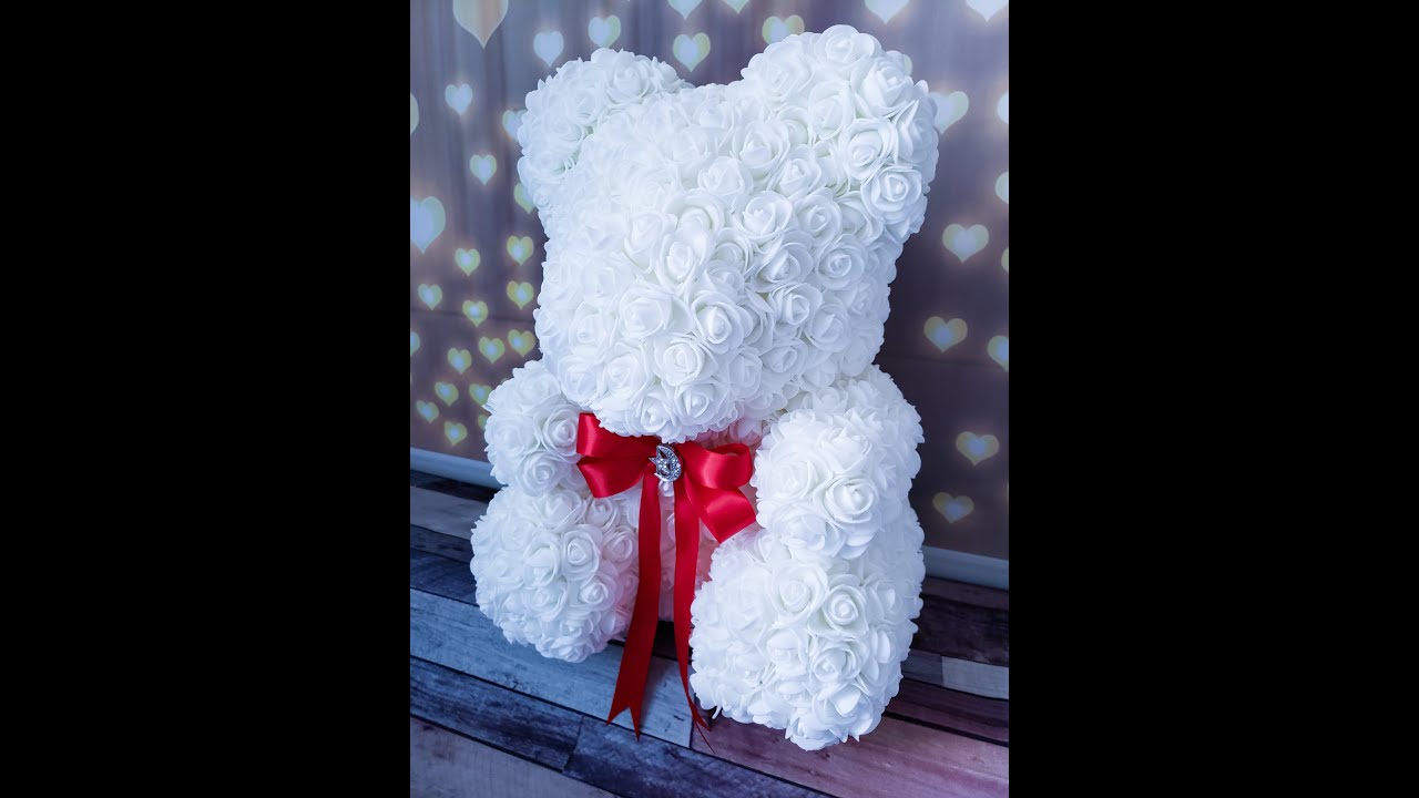 DIY Rose bear handmade gift How to do it perfect Valentine's Christmas birthday day gift preserved