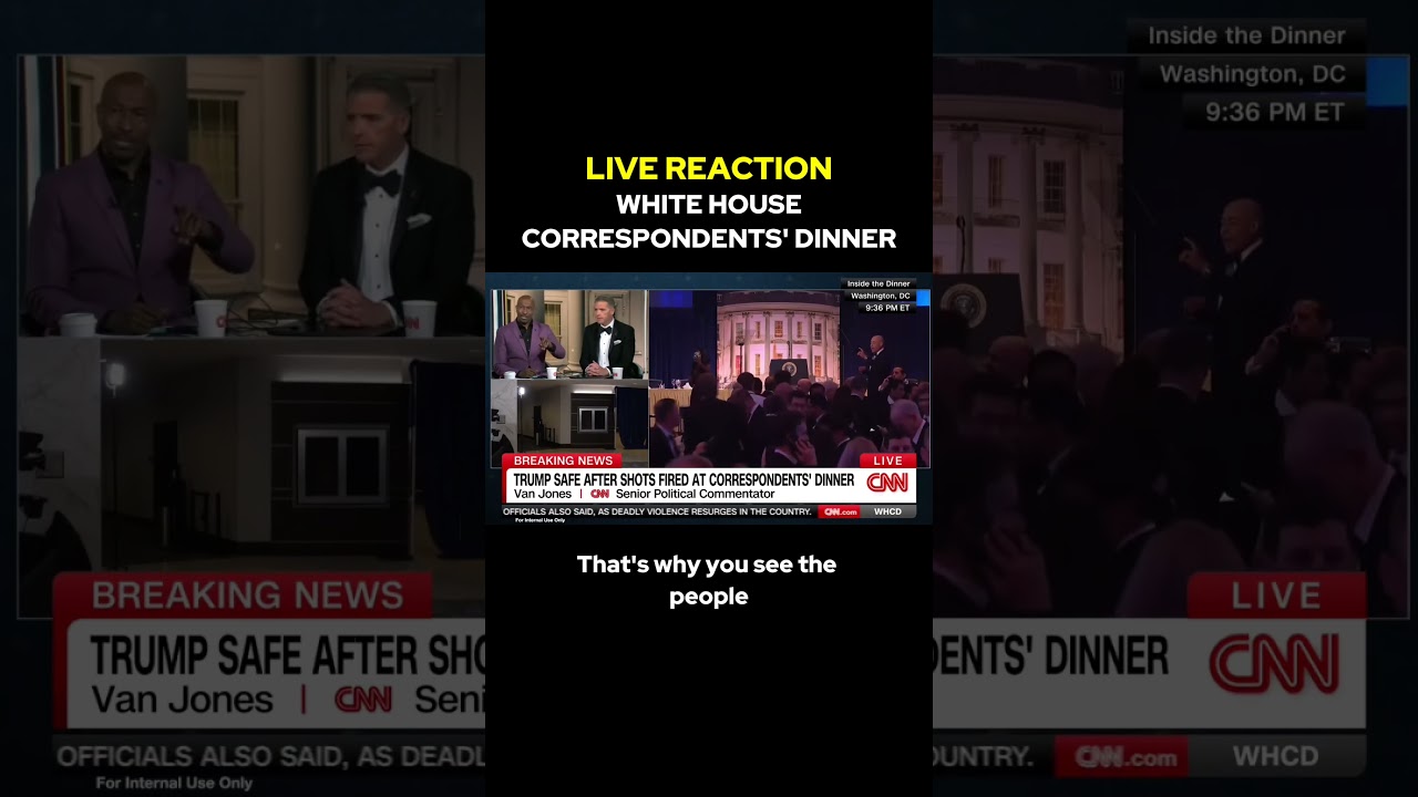 Van Jones reacts after shooting at White House Correspondents' Dinner, Trump evacuated