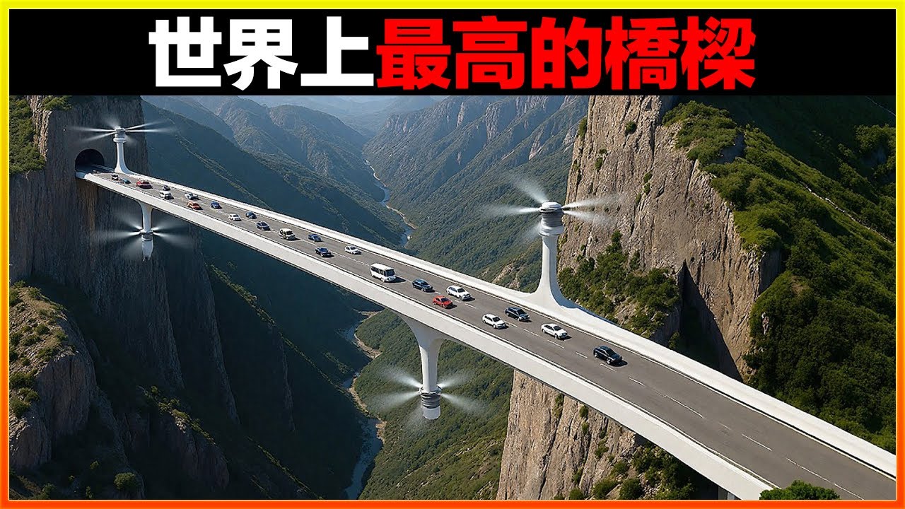 人類建造的最瘋狂的橋樑，在800多米的橋頂喝咖啡玩蹦極？這幫人簡直瘋了！15個世界上最高的橋樑，走在上面腿都軟了。