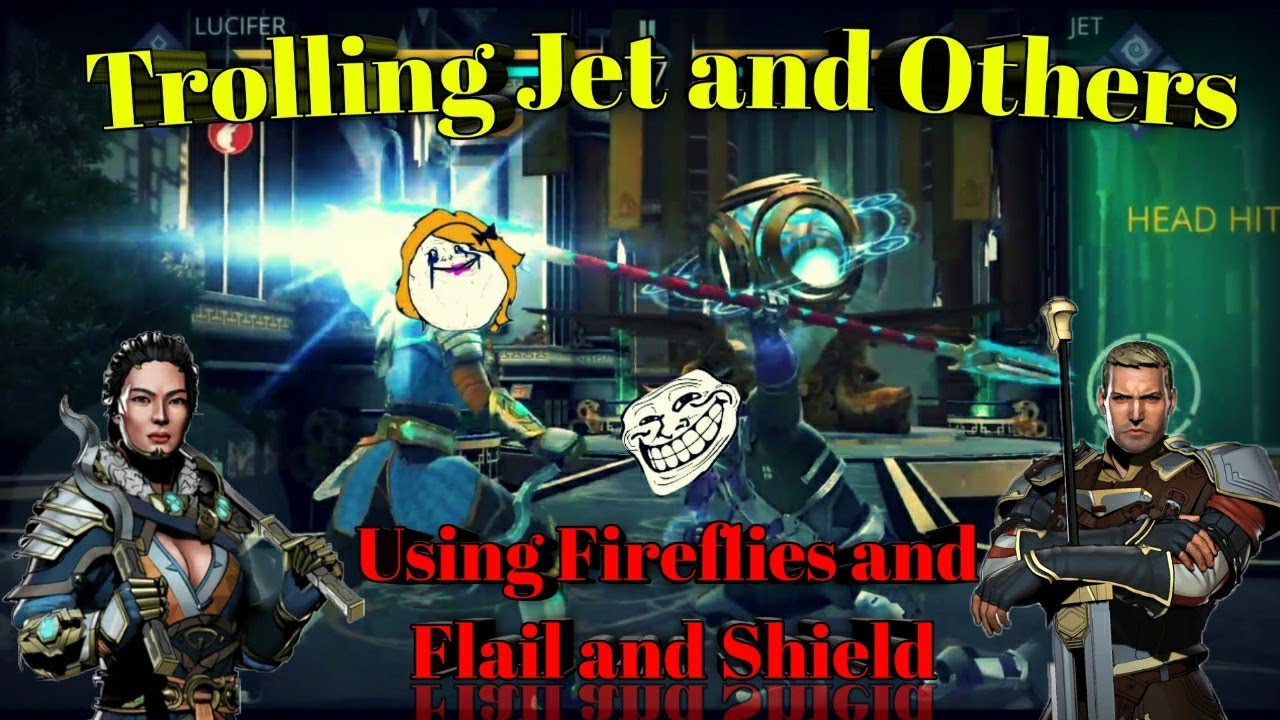 Shadow Fight 3 Trolling Jet and Others using Fireflies(Composite Glaive) and Flail and Shield