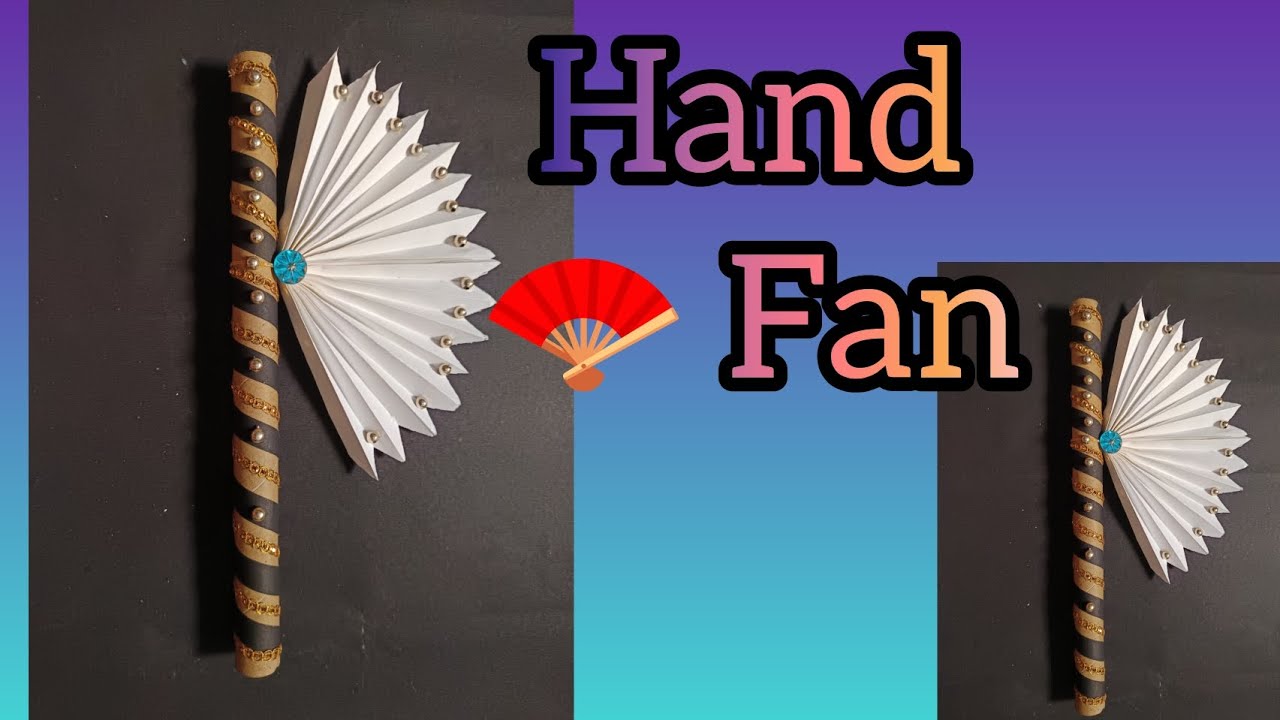 Diy makes easy paper fan making craft ideas 🪭#youtubevideo #diy #shortvideo #best #papercraft 