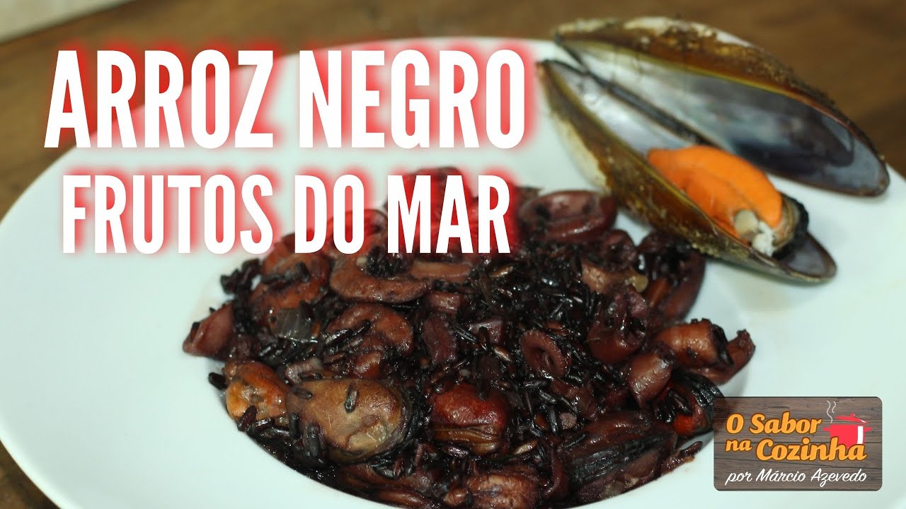 PRATO Receita de arroz negro com frutos do mar