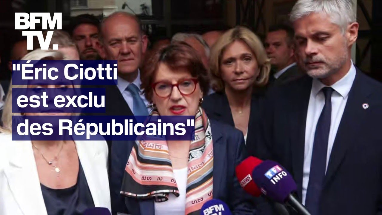 Exclusion d'Éric Ciotti: les déclarations d'Annie Genevard et de Laurent Wauquiez
