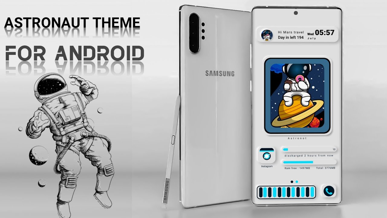Astronaut Theme for all Android || Best Neumorphism Theme