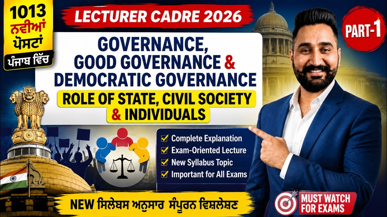 Lecturer Cadre Political 2026 | Governance, Good Governance & etc. | Part-1 | New Syllabus