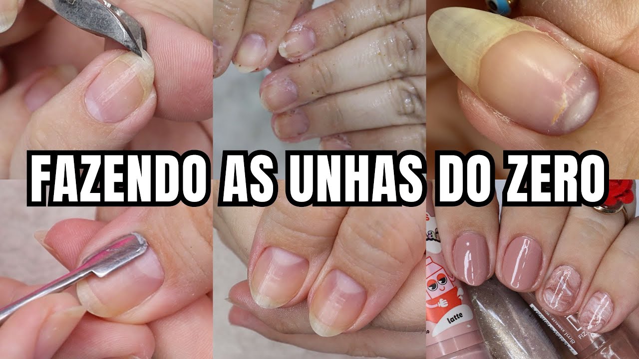 FAZENDO AS UNHAS DO ZERO SEM TIRAR CUTÍCULAS com Nail Art Fácil