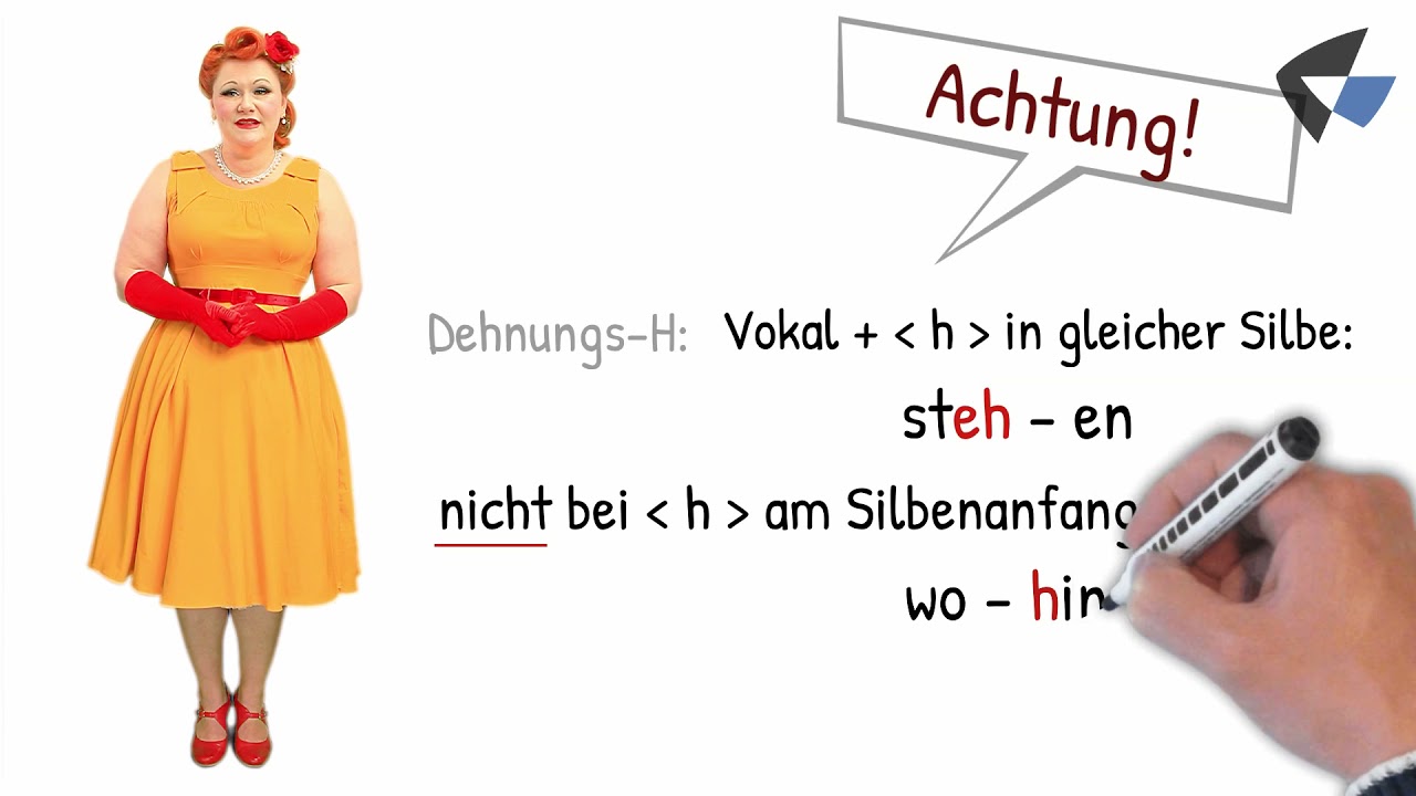 AUSSPRACHE DEUTSCH - FOLGE 6: Dehnungs-H: Wie Vokal+H zum langen Vokal wird.