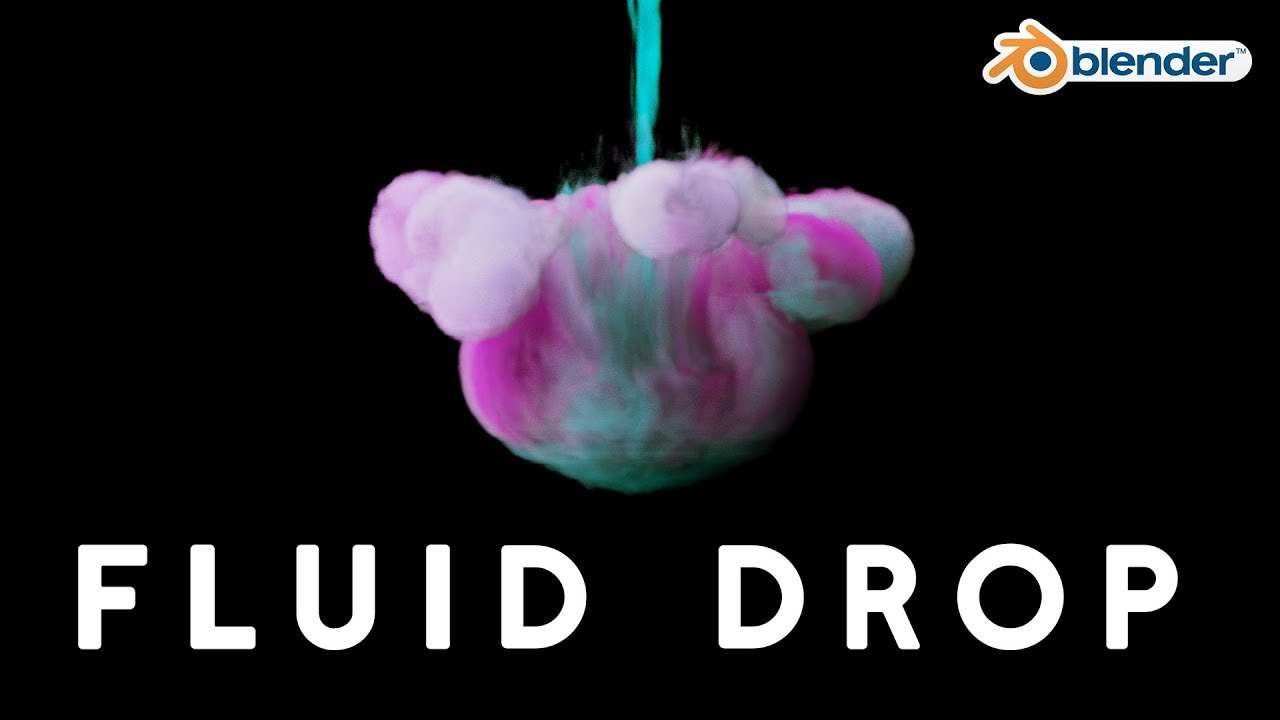 Colorful Fluid and Ink Drop Tutorial in Blender!