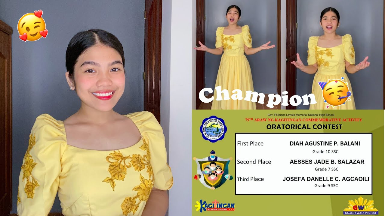 79th ARAW NG KAGITINGAN - ORATORICAL CONTEST (SCHOOL LEVEL) - CHAMPION | Diah Agustine