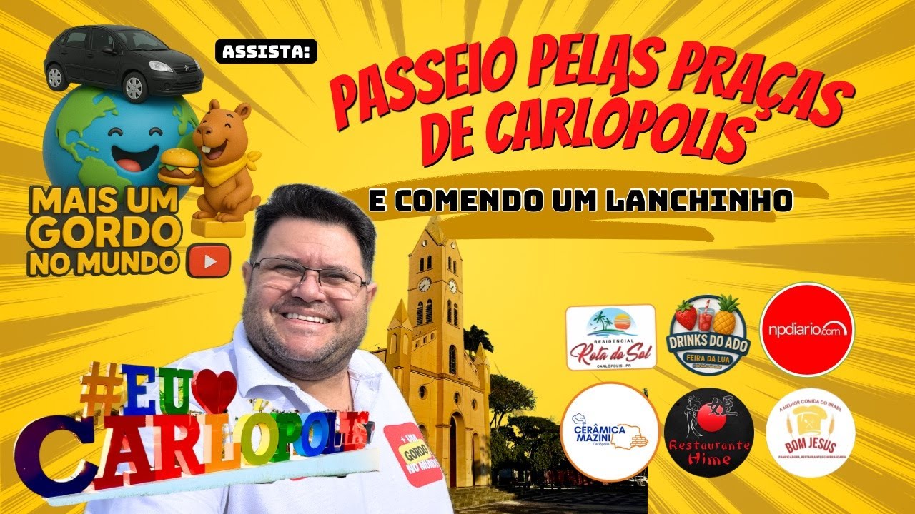 CARLÓPOLIS-PR: GASTANDO A BUTINA NAS PRAÇAS COM CURIOSIDADES SOBRE A CIDADE