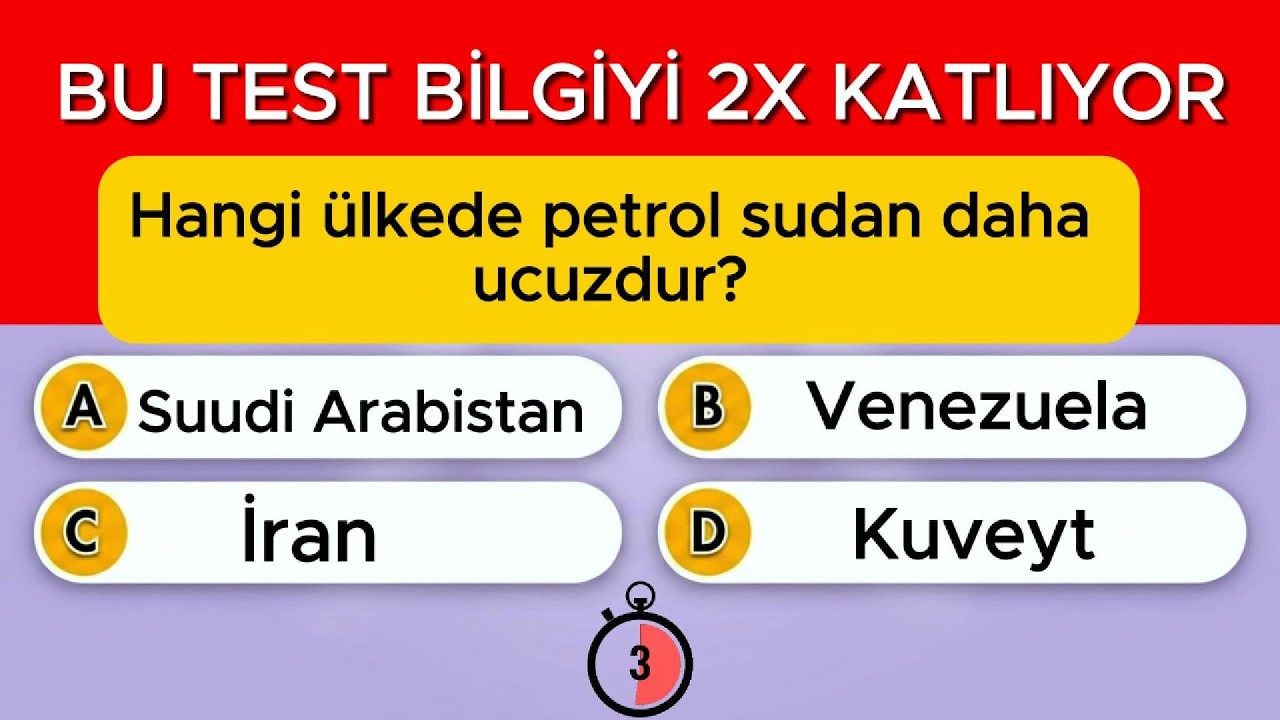 Bu 40 Sorudan 20 Tanesini Bilirsen Kendinle Gurur Duy! | Genel Kültür Testi