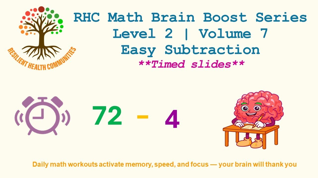 Brain Boost Math | Level 2 | Volume 7 | Easy Subtraction