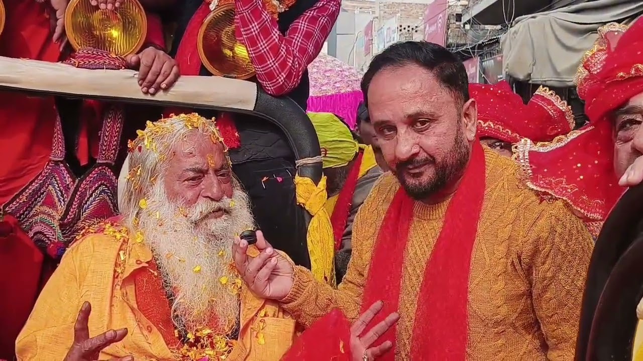 फूलों की बरखा और भारी उत्साह से स्वागत हुआ#साधू संतो का#शिवरात्रि मेला पट्टी#