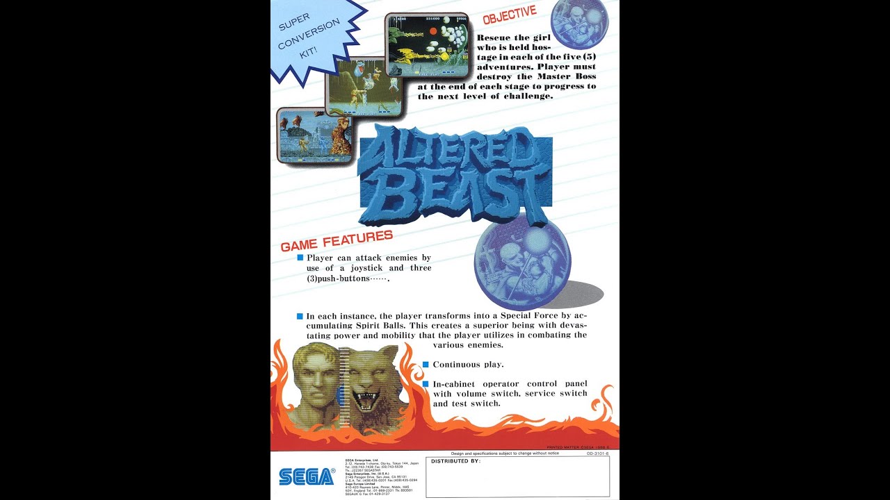 Arcade Altered Beast Video Walkthrough