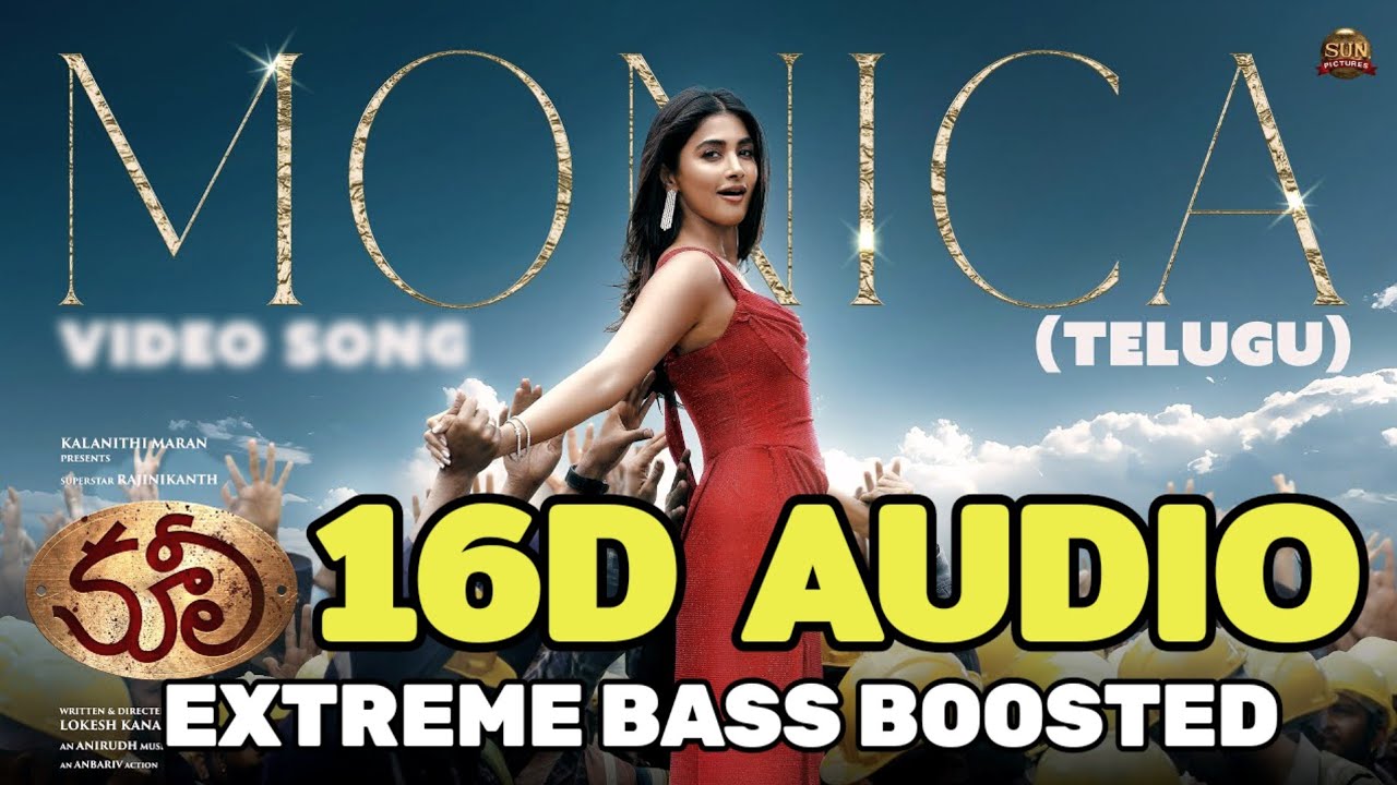 MONICA 16D BASS BOOSTED TELUGU AUDIO|8D SONGS TELUGU|BASS BOOSTED SONGS|8D SONGS TELUGU BASS BOOSTED