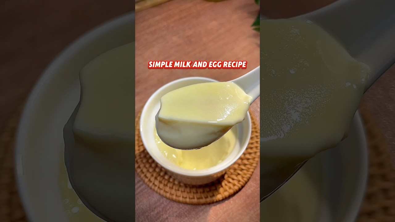 Простой рецепт с молоком и яйцом #китайскийрецепт #молоко #яйцо #десерт #китайскаяеда #простыерец...