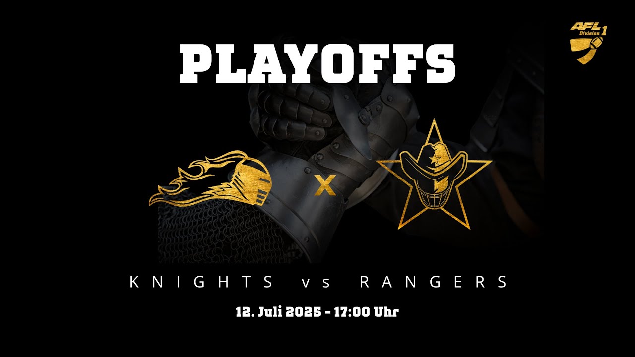 LIVESTREAM - AFL Div 1 - Playoffs Vienna Knight at Mödling RANGERS