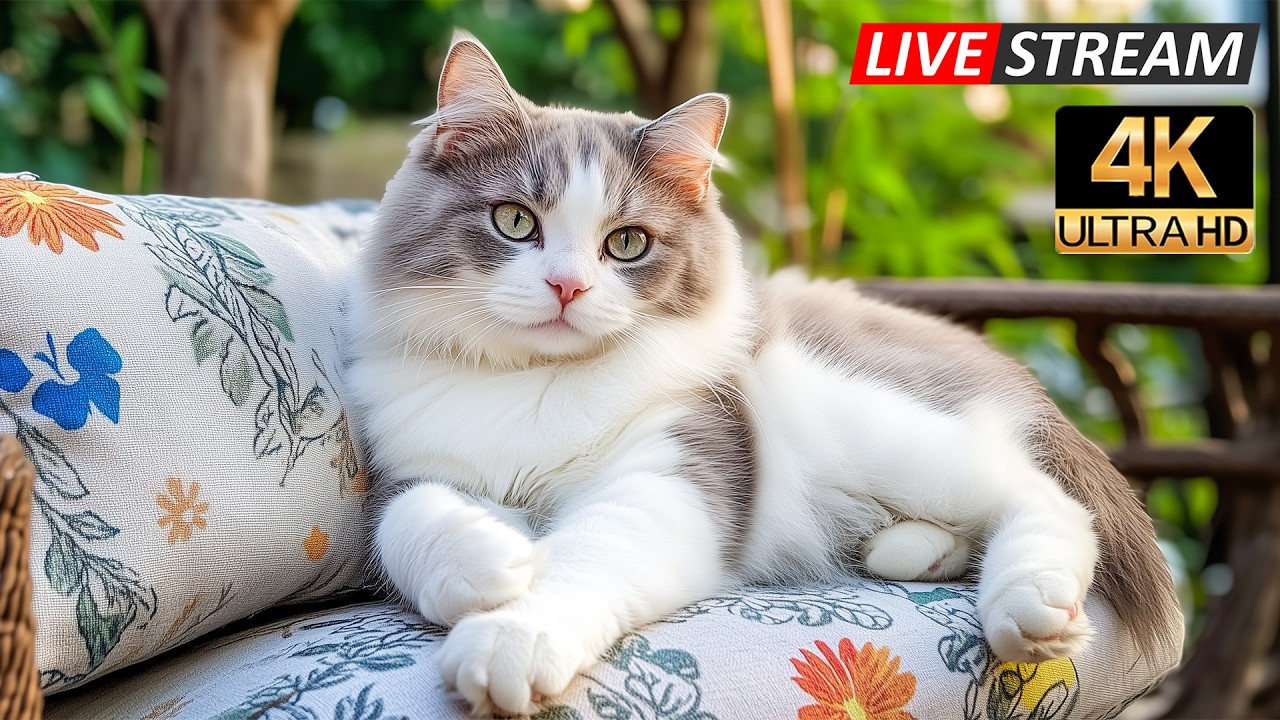 Умиротворяющая музыка для просмотра телевизора с котами 🌿Долгие спокойные ночи. Успокаивающие зву...