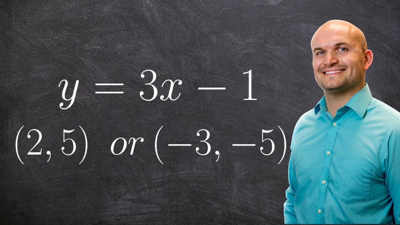 How to determine if a point lies on a line or not using the point and the equation