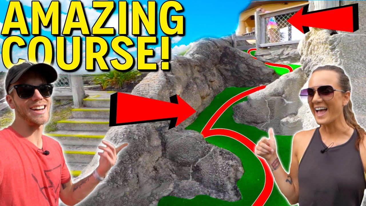 AMAZING Super Fun Mini Golf Course! - Double Hole In One!