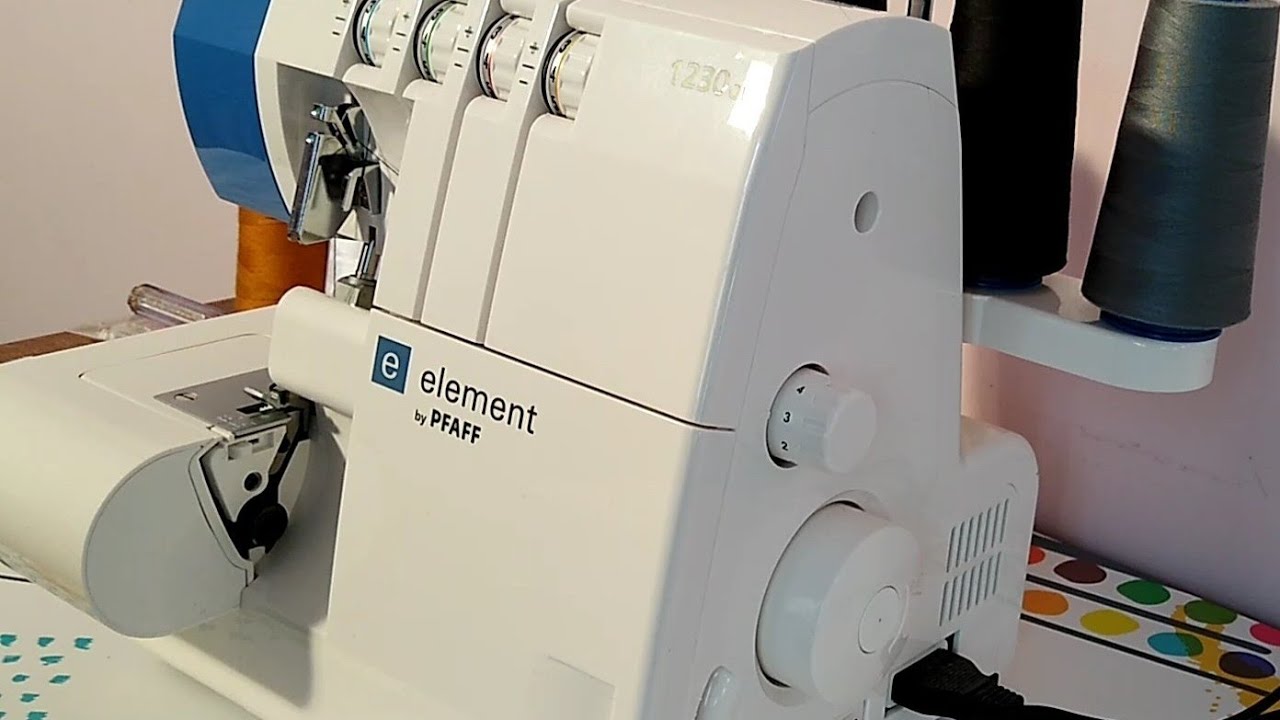surjeteuse Pfaff 1230 ol , comment ça marche et à quoi ça sert ? roulotté, flat-lock, convertisseur