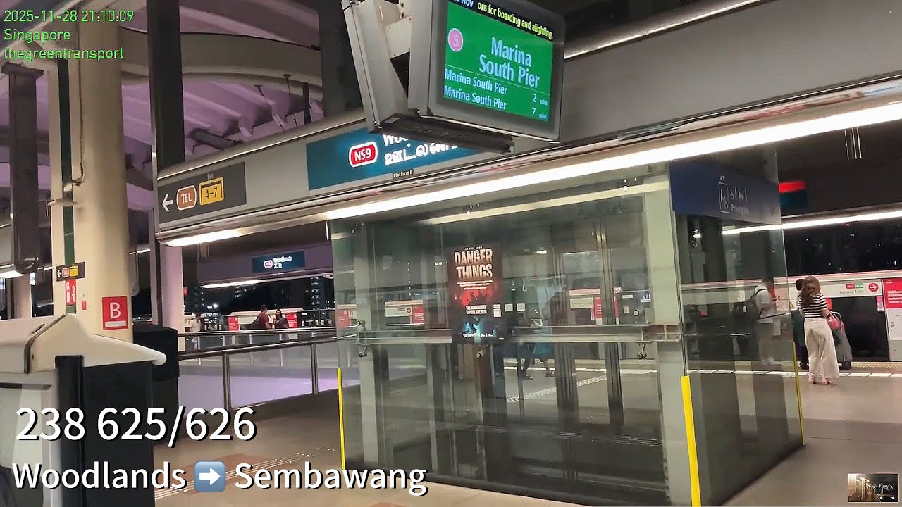 ⁴ᴷ⁶⁰ [SMRT] KSF C151B [625/626] NS9 Woodlands ➡️ NS11 Sembawang