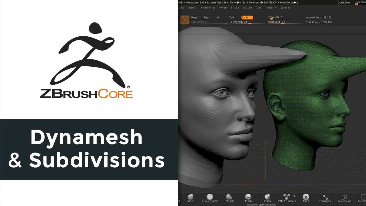 ZBrushCore: Using Dynamesh and Subdivisions #AskZbrush