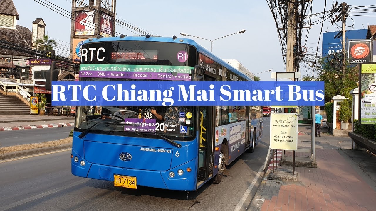 Chiang Mai RTC Smart Bus Route from Chiang Mai International Airport to Old City