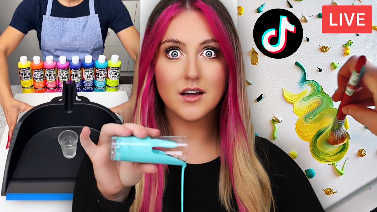 Testing Viral Tiktok Art Hacks 🔴 LIVE EXPERIENCE 🔴