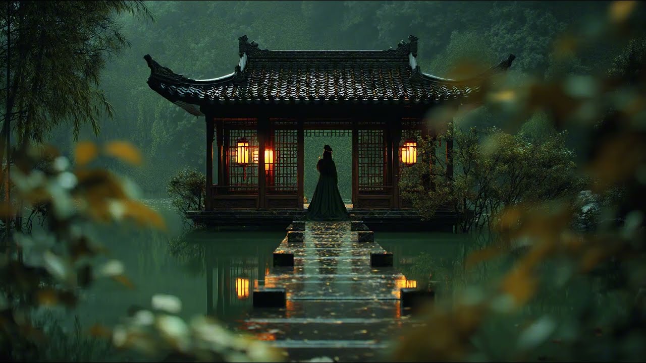 Relaxing Chinese Traditional Music & Calm Lake Ambience