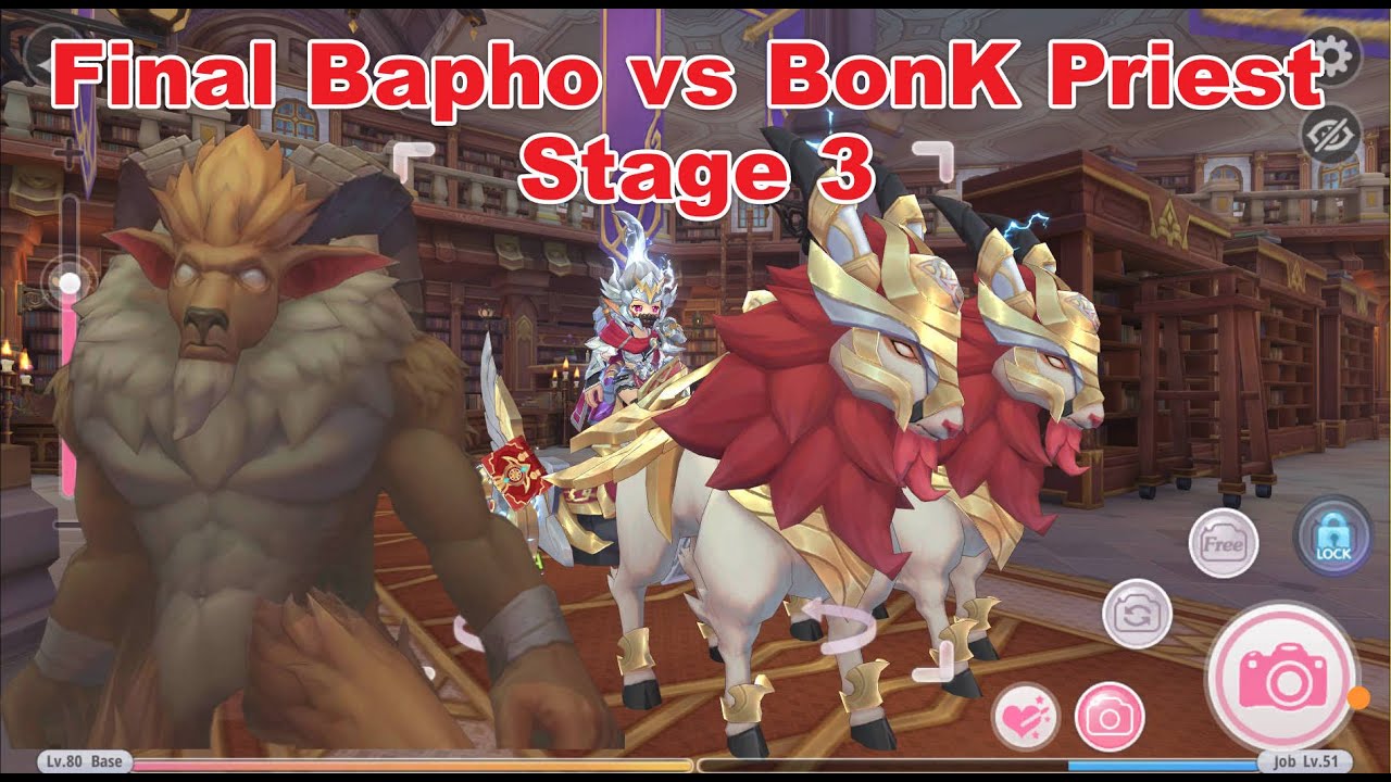 [Ragnarok X Global] Final Stage 3 Bapho Trial Illusion vs Bonk Priest - Normal / Hard / Nightmare