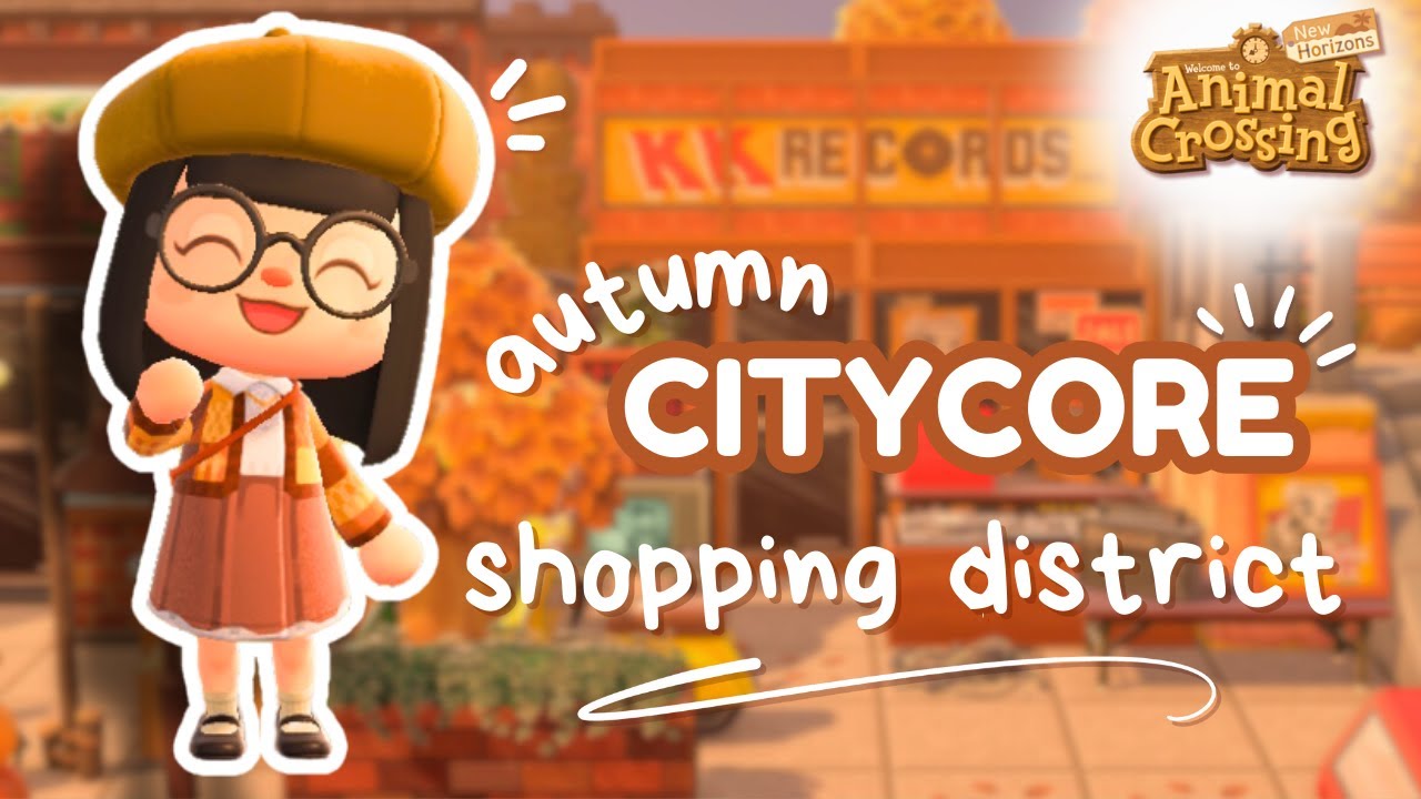 autumn citycore shopping district ⋆.🎻࿔*:🍂･⋆ | 🍁 acnh speedbuild