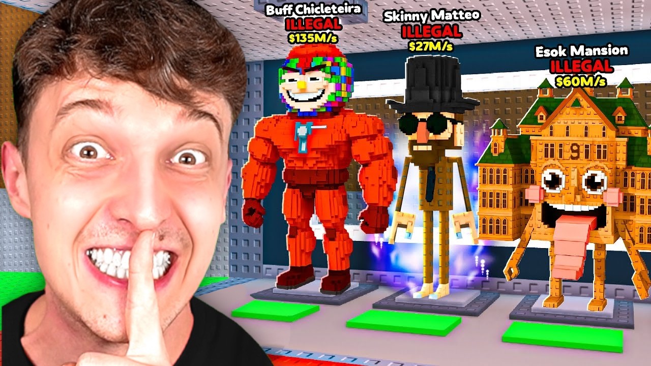 Ich TROLLE YOUTUBER mit VERBOTENEN BRAINROTS in Steal A Brainrot...