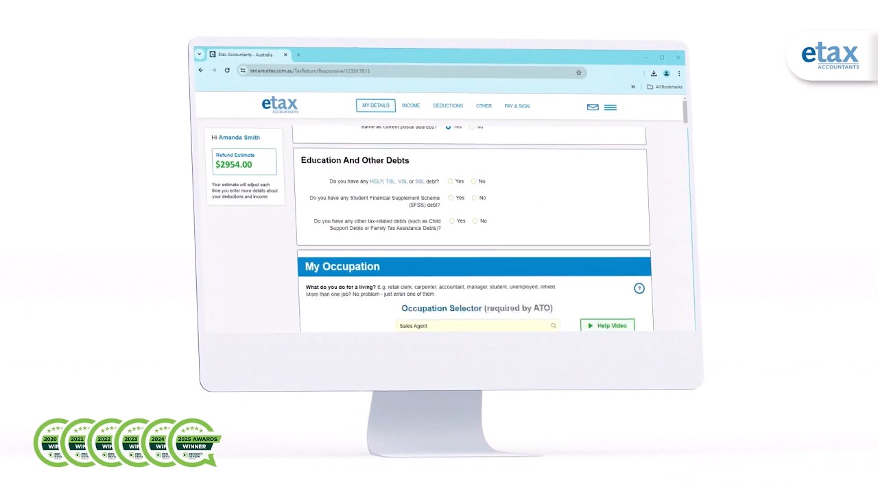 Etax 2026 - Australia's easiest tax return