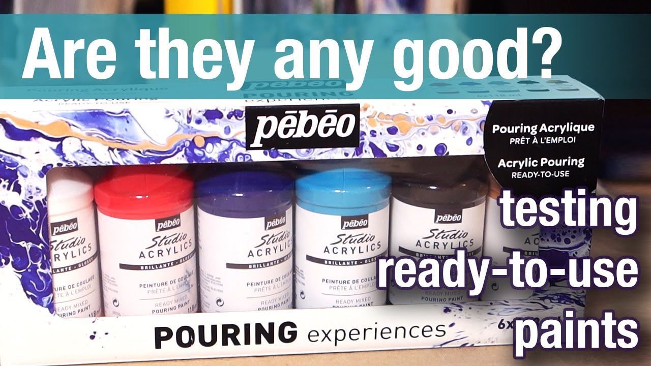 Acrylic Pouring Supplies - testing the new pébéo ready-to-pour paints!