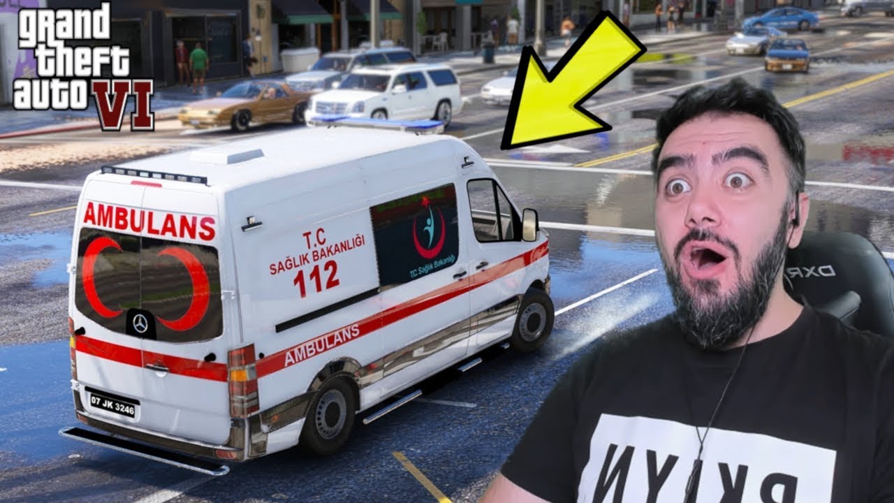 GTA 6 MOD DA YENI TÜRK AMBULANSINI DENEDIM (GTA 6 MODU)