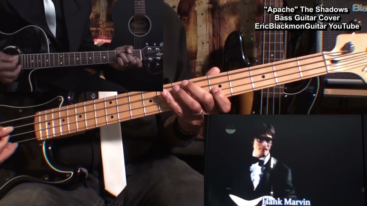 APACHE The Shadows Bass Guitar Cover - LESSON LINK @ericblackmonmusicbass9175
