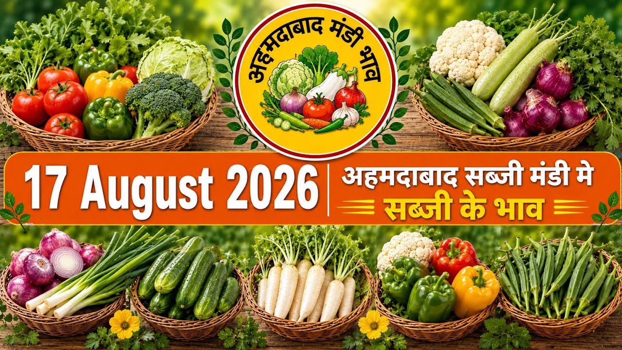 Ahmedabad wholesale vegetable market | 17 August 2026 | अहमदाबाद सब्जी मंडी मे सब्जी के भाव...