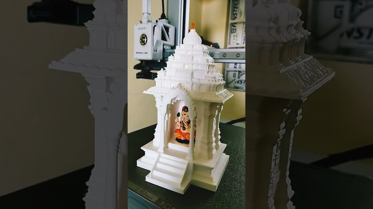 new model temple miniature inside lord ganesh mandir in 3dprinting model table top design