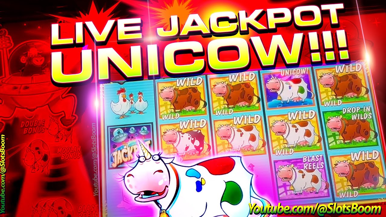 AWESOME UNICOW JACKPOT!!! LIVE CATCH!!! Invaders Return From the Planet Moolah - CASINO SLOTS