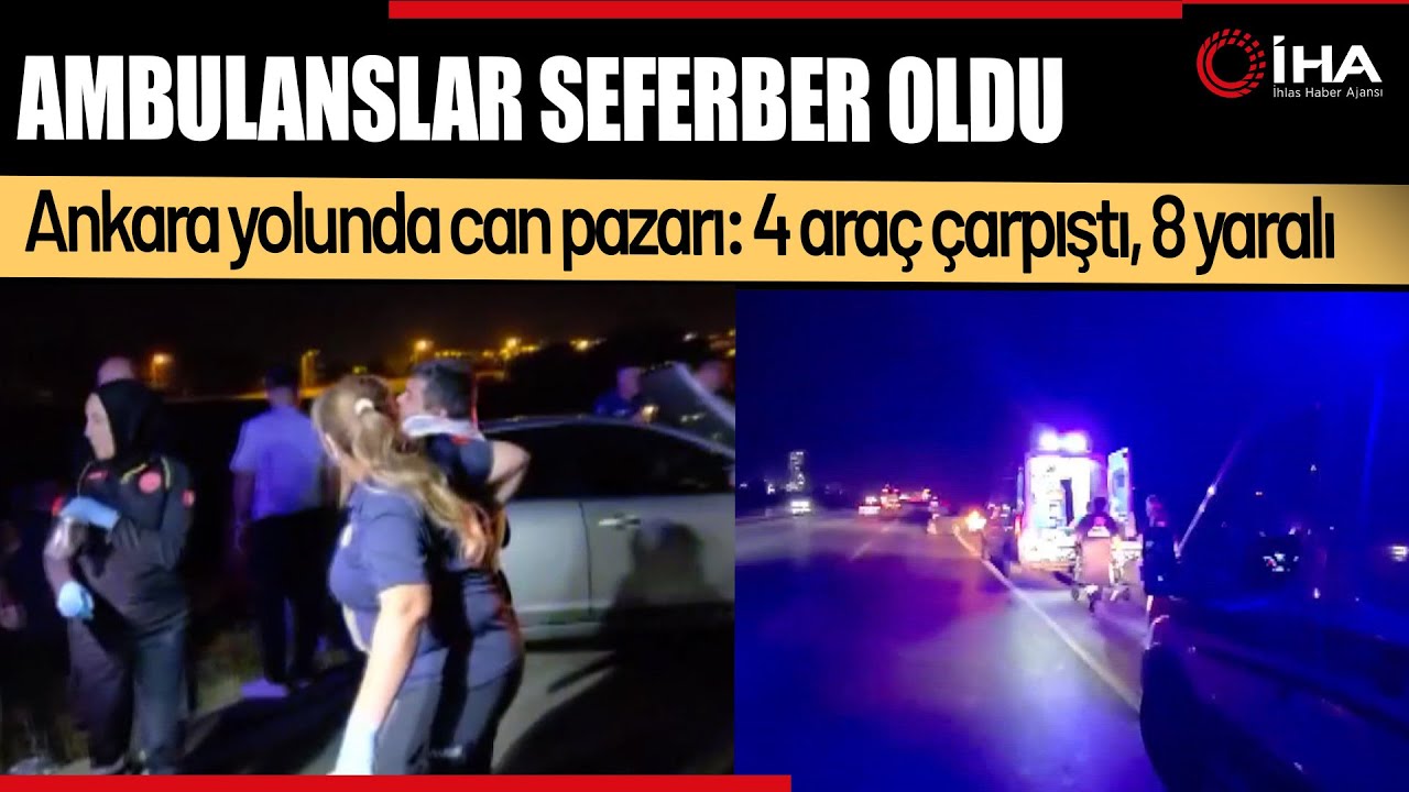 Elmadağ&rsquo;da 4 Ara&ccedil;lı Zincirleme Kaza... Yaralılar Var!