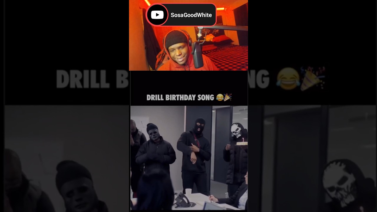 Drill Birthday Song🔥😂 #shorts #drill #birthday #birthdaysong #birthdaygirl #funny #reaction