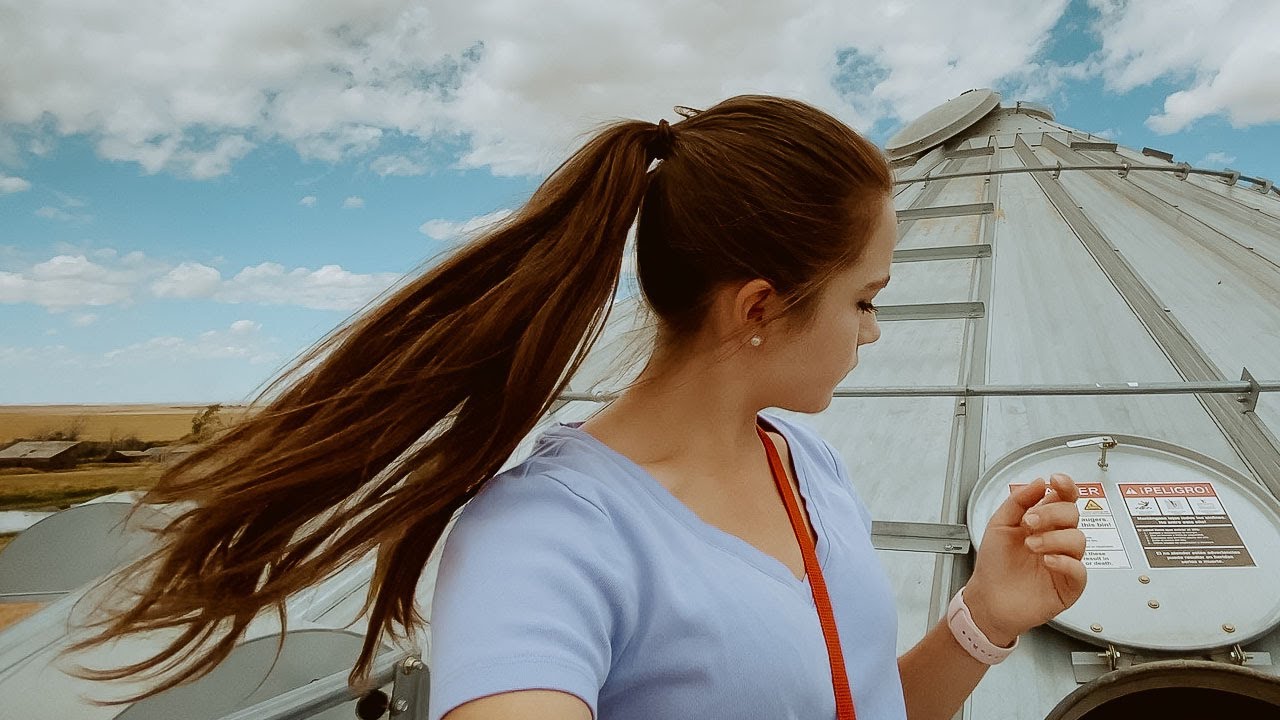 Grain Bin Tour Сбор урожая пшеницы в Монтане Kate's Ag - Farm to Fashion