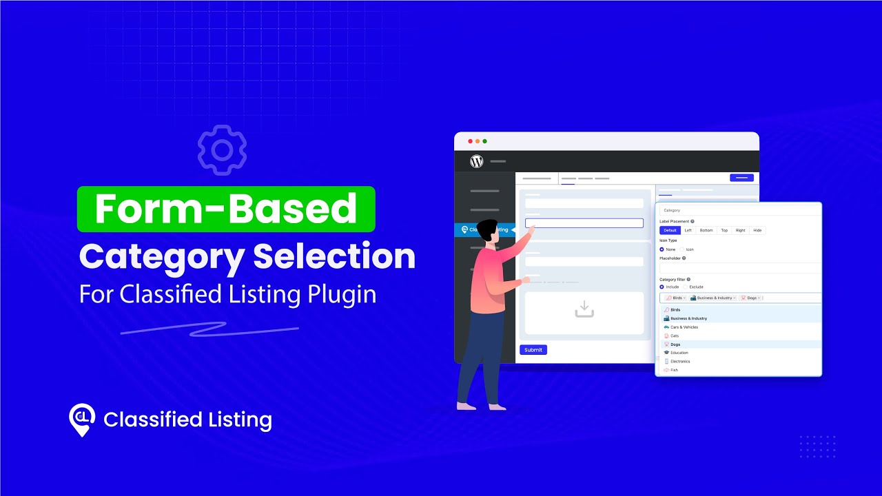 Form Based Category Selection in Classified Listing plugin